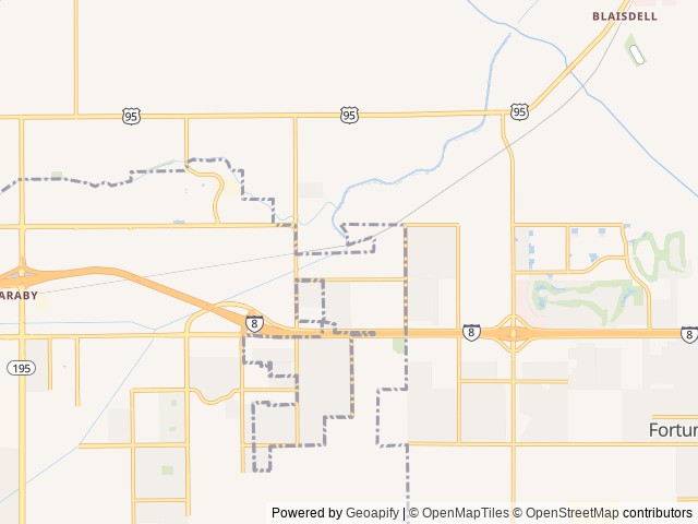 Map of Kofa Wilderness location at Yuma, AZ, United States