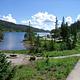 View looking toward the campground and lake from the walk-in only campsites.  