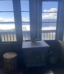 GARNET MOUNTAIN FIRE LOOKOUT wood stove