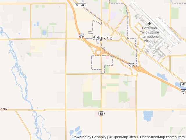 Map of Lexley Acres Mobile Home Park location at Belgrade, MT, United States