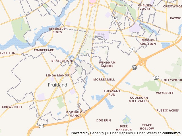 Map for Forest River "Family Getaway" near Salisbury, VA