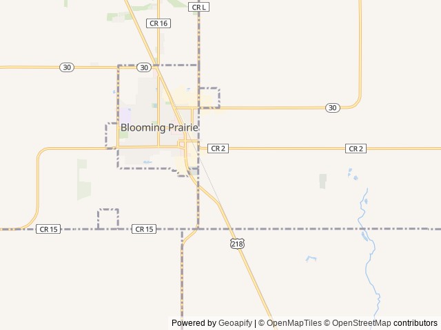 Map for Noble Road Travel Trailer- Family Ready near Blooming Prairie, MN