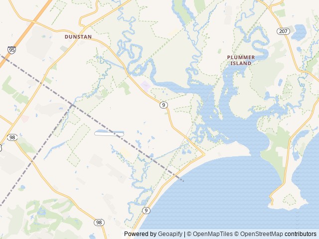 Map of Bayley’s Camping Resort location at Doe Valley, ME, United States