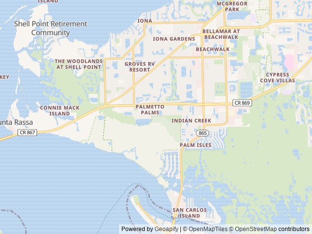 Map of Sun Resorts & Residences Sanibel Gateway (Age Restricted 55+) location at Fort Myers, FL, United States