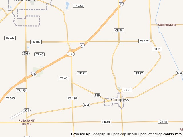 Map for Super Clean Forest River Salem Hemisphere near West Salem, OH