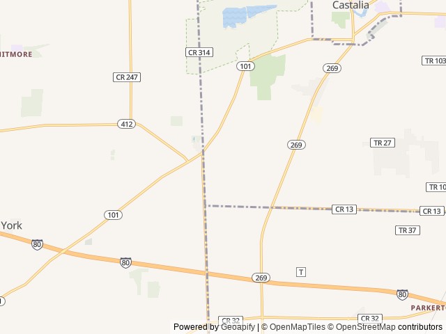 Map for 2022 Jayco Jay Flight SLX 8 267BHS near Castalia, OH