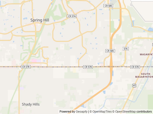 Map of Encore Topics location at Spring Hill, FL, United States