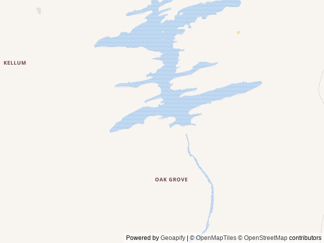 Map of Oak Grove (AR) location at De Queen, AR, United States