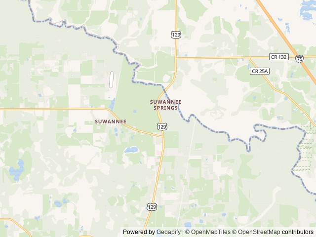 Map of Spirit of the Suwannee Music Park location at Live Oak, FL, United States