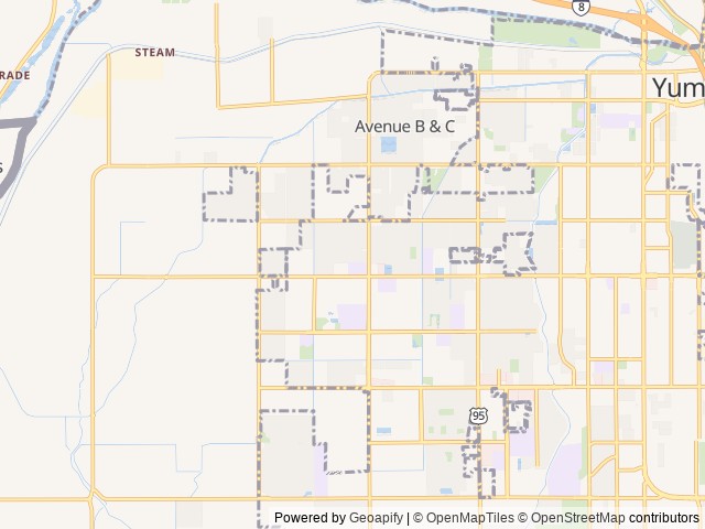Map for Desert Rent A Hive –2026 Clean Jayco w/ Bunks near Yuma, AZ