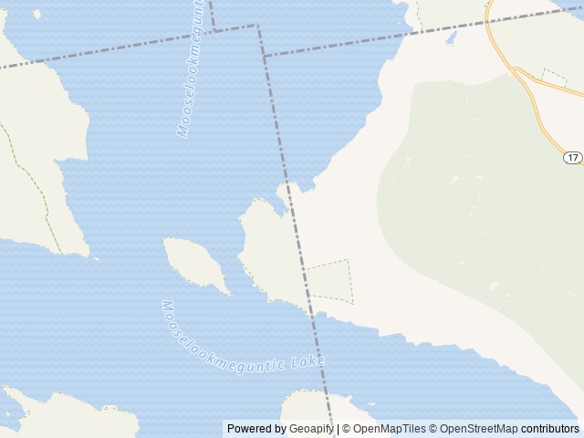 Map of Stephen Phillips Wilderness Campground location at Oquossoc, ME, United States