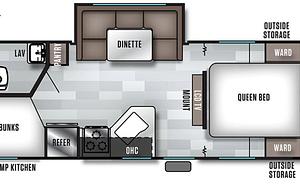 Lala's cozy bunkhouse 2020 Wildwood X-Lite 24'