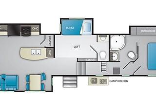 Gorgeous 5th wheel for large group - sleeps 8!