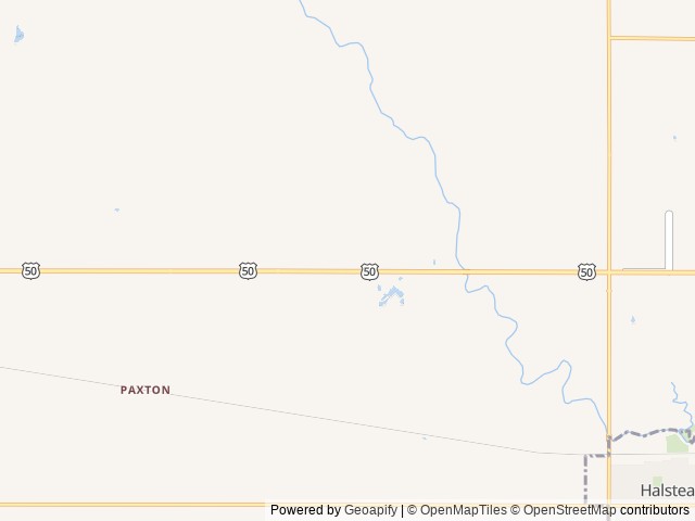 Map of Wichita's Spring Lake RV Resort location at Halstead, KS, United States