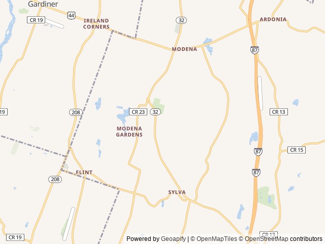 Map for "Jupiter" the Bunkhouse Motorhome | Sleeps 8 near Modena, MA