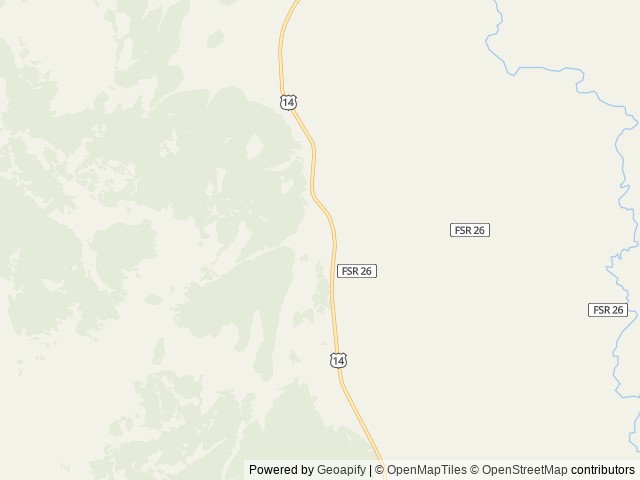 Map of Owen Creek location at Dayton, WY, United States