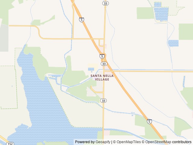Map of Santa Nella RV Park location at Santa Nella, CA, United States
