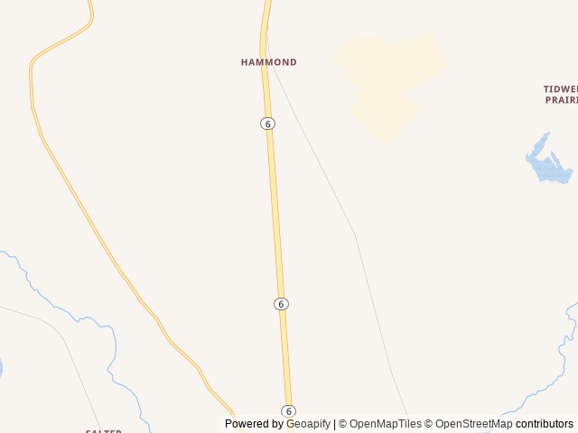 Map of Route 6 RV Park location at Calvert, TX, United States