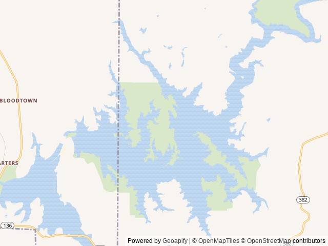 Map of Woodring Branch Primitive Campground location at Chatsworth, GA, United States