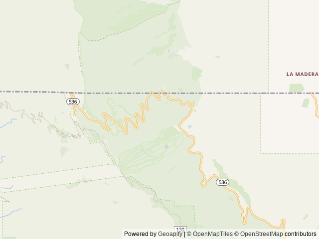 Map of Nine Mile Picnic Site location at Tijeras, NM, United States