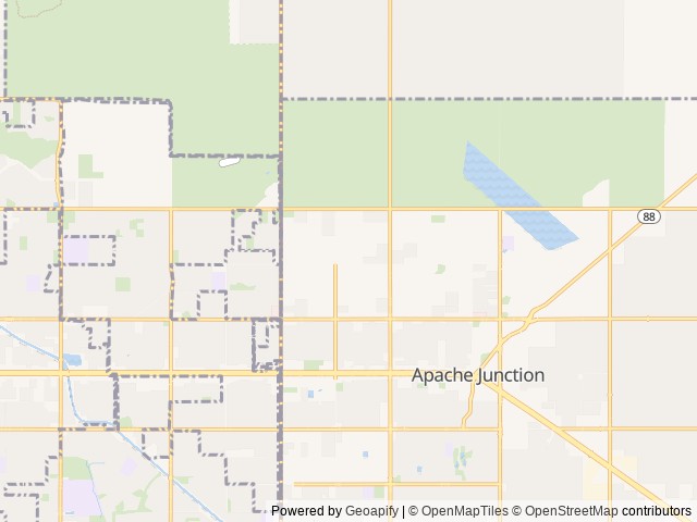 Map of Carefree Manor RV Resort location at Apache Junction, AZ, United States