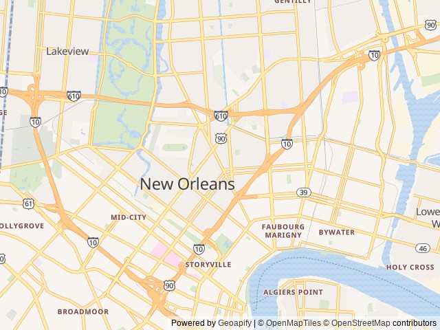 Map for HOME AWAY FROM HOME near New Orleans, LA