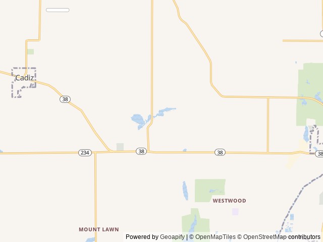 Map of Walnut Ridge Campground location at New Castle, IN, United States