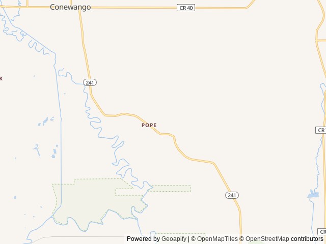 Map of Pope Haven Campground location at Randolph, NY, United States