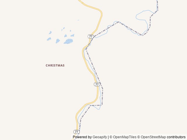 Map of Christmas Recreation Site location at Tucson, AZ, United States