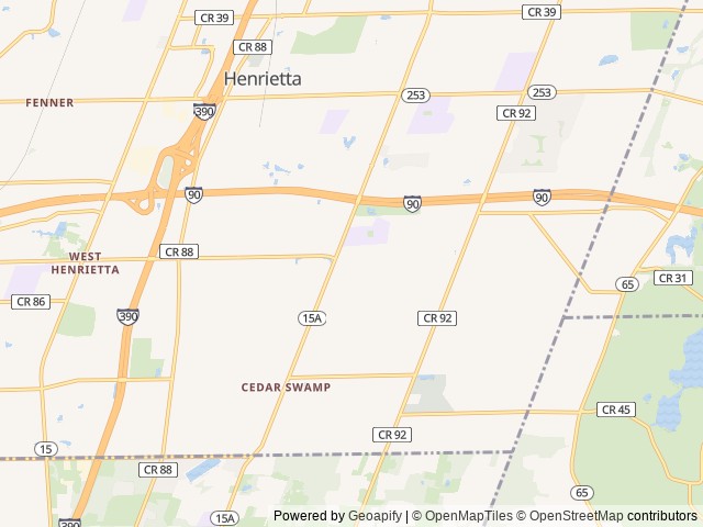 Map for 2024 Forest River RV Cherokee Wolf Pup 16BHSW near Henrietta, NY