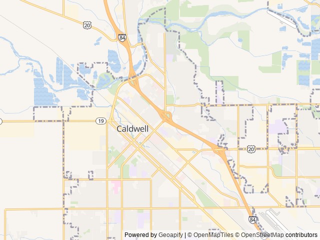 Map of Caldwell Elks Lodge location at Caldwell, ID, United States