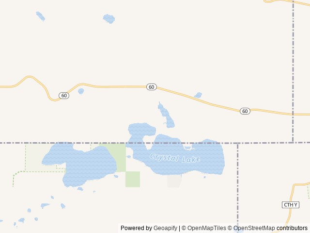 Map of Crystal Lake RV Resort location at Lodi, WI, United States
