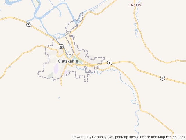 Map of Rivers Edge RV Resort & Camping location at Clatskanie, OR, United States