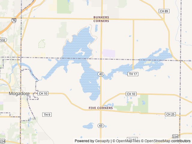 Map of Countryside Campground location at Navarre, OH, United States