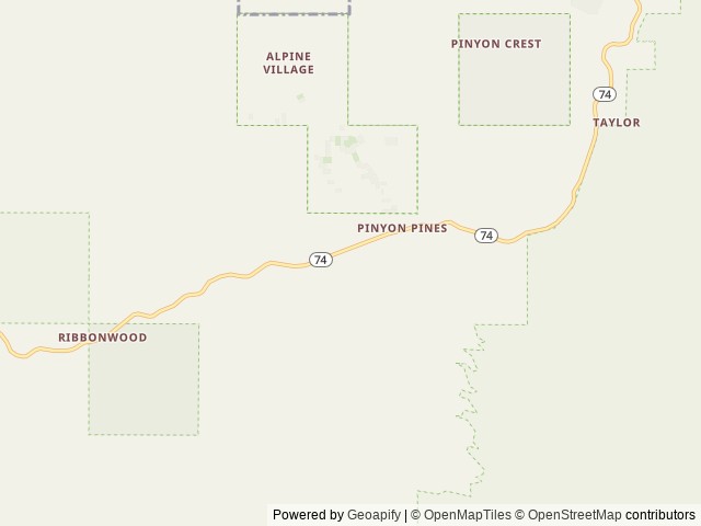 Map of Ribbonwood Equestrian Cg location at Idyllwild, CA, United States