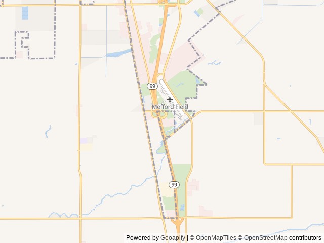 Map of Sun And Fun RV Park location at Tulare, CA, United States