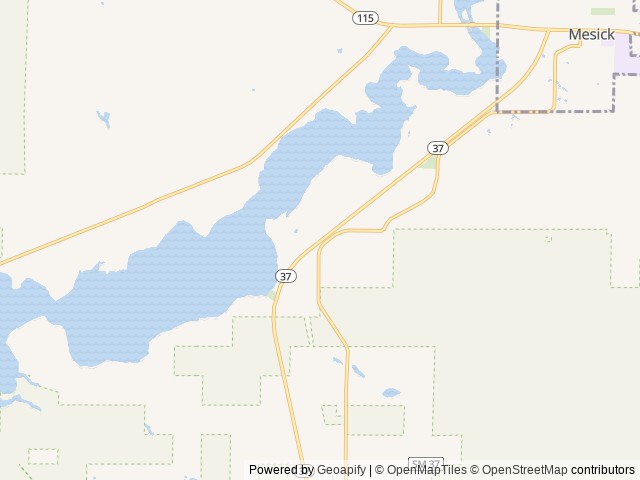 Map of Pat’s RV Park location at Mesick, MI, United States