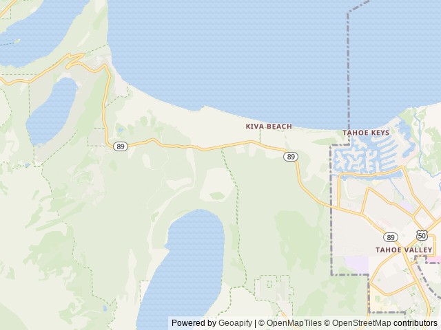 Map of Fallen Leaf Campground location at South Lake Tahoe, CA, United States