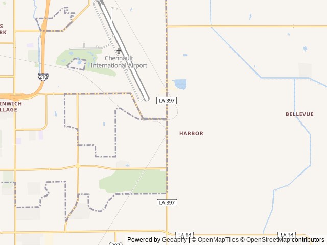 Map of Serenity Ponds RV Resort location at Lake Charles, LA, United States