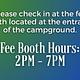 Forrest W. Bo Wood Campground Fee Booth Hours