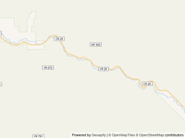 Map of Middle Fork Campground location at John Day, OR, United States