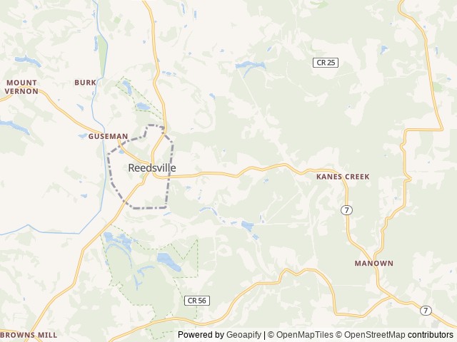 Map for Cannon's Family Retreat near Reedsville, PA