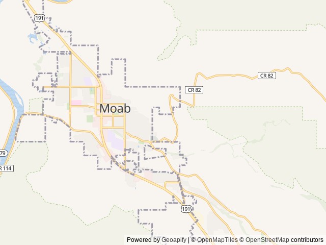 Map of Sand Flats Recreation Area Group Campsites location at Moab, UT, United States