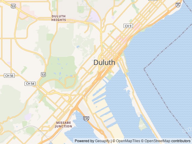 Map of Duluth Community Garden Program location at Duluth, MN, United States
