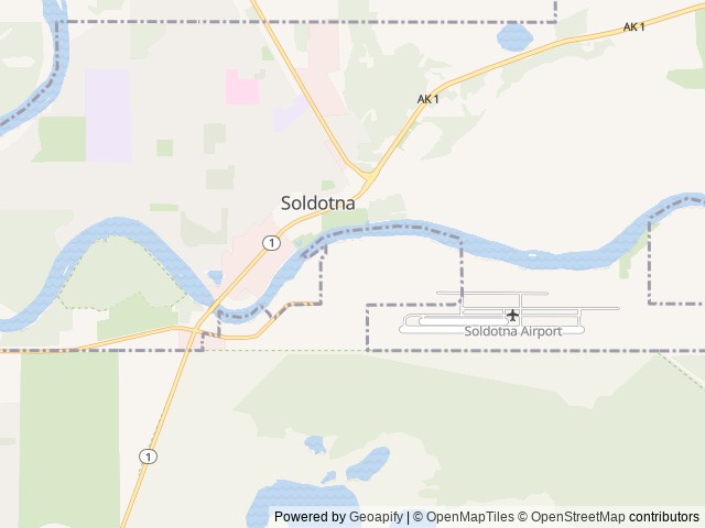 Map of Fishermans Cove RV Park location at Soldotna, AK, United States