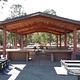 Cedro Peak Pavilion with multiple picnic tables and grills