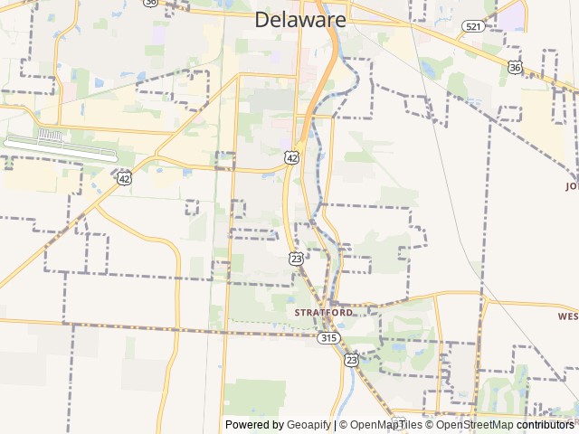 Map for 2015 Heartland Wilderness 3125BH near Delaware, OH