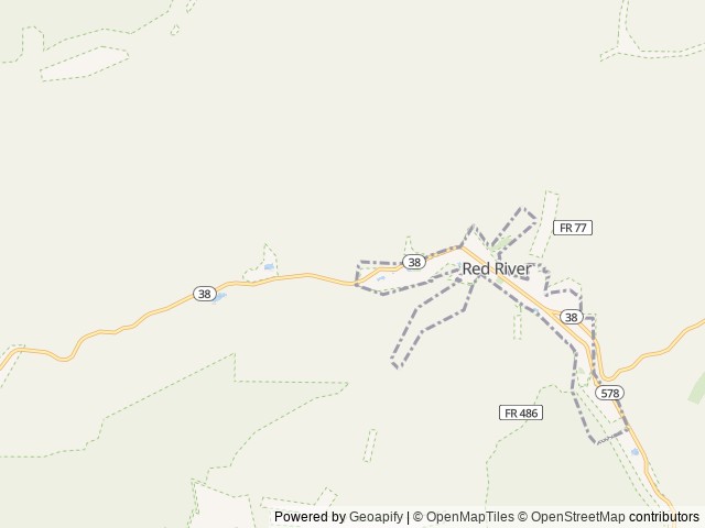 Map of 4K River Ranch location at Red River, NM, United States