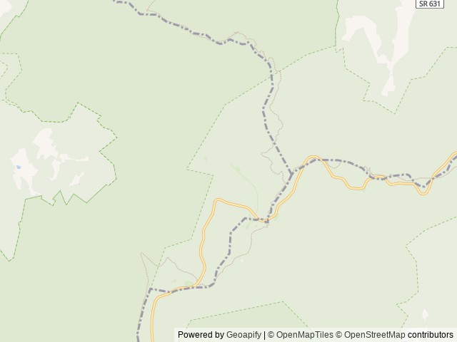 Map of Mathews Arm Campground location at Luray, VA, United States