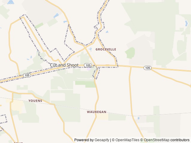 Map of QRV Conroe location at Magnolia, TX, United States